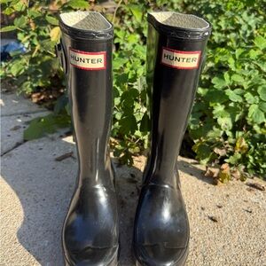 Hunter  Black Waterproof Boots